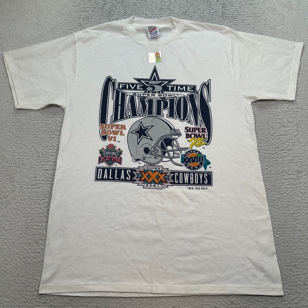 Vintage 1990s Dallas Cowboys T Shirt Size Large Super Bowl Champions.